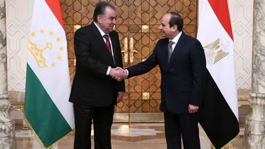 السيسي يستقبل رئيس جمهورية طاجيكستان بقصر الاتحادية لتعزيز سبل التعاون المشترك