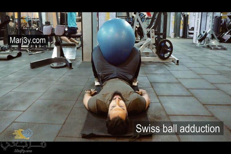 تمرين الضمة Swiss ball adduction
