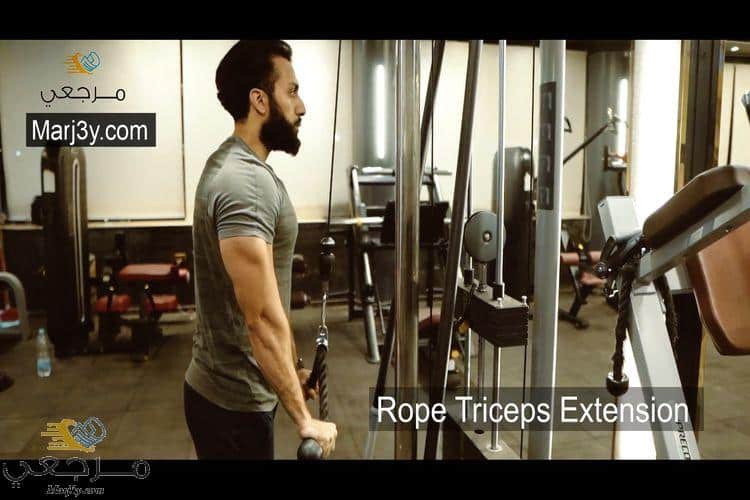 تراي باستخدام الحبل Rope triceps extension