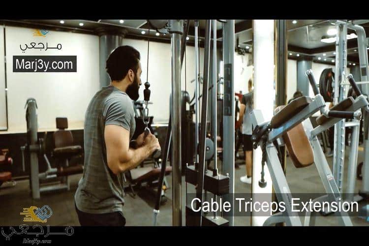 تراي باستخدام الكابل Cable triceps extension