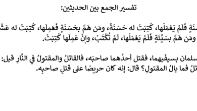 تفسير الجمع بين حديثي إذا هم الشخص والقاتل والمقتول