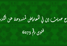 شرح حديث إن في المعاريض لمندوحة عن الكذب