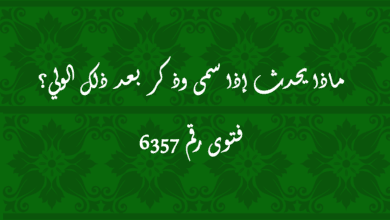 ماذا يحدث إذا سمى وذكر بعد ذلك الولي