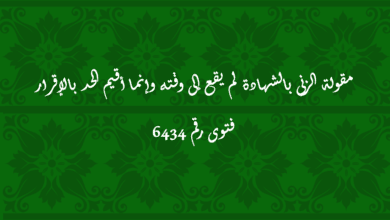 مقولة الزنى بالشهادة لم يقع إلى وقته وإنما أقيم الحد بالإقرار