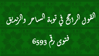 القول الراجح في توبة الساحر والزنديق