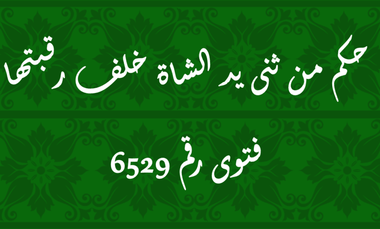 حكم من ثنى يد الشاة خلف رقبتها