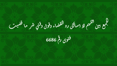 الجمع بين اللهم لا اسألك رد القضاء وقول وقني شر ما قضيت