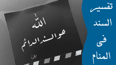 السند في المنام الدعامة في المنام