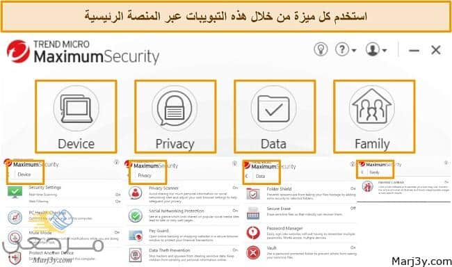 مميزات برنامج TrendMicro