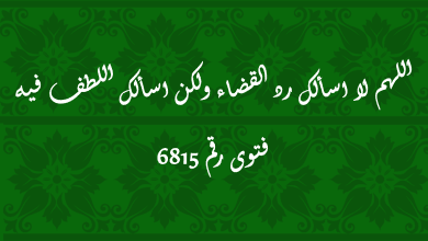 اللهم لا اسألك رد القضاء ولكن اسألك اللطف فيه