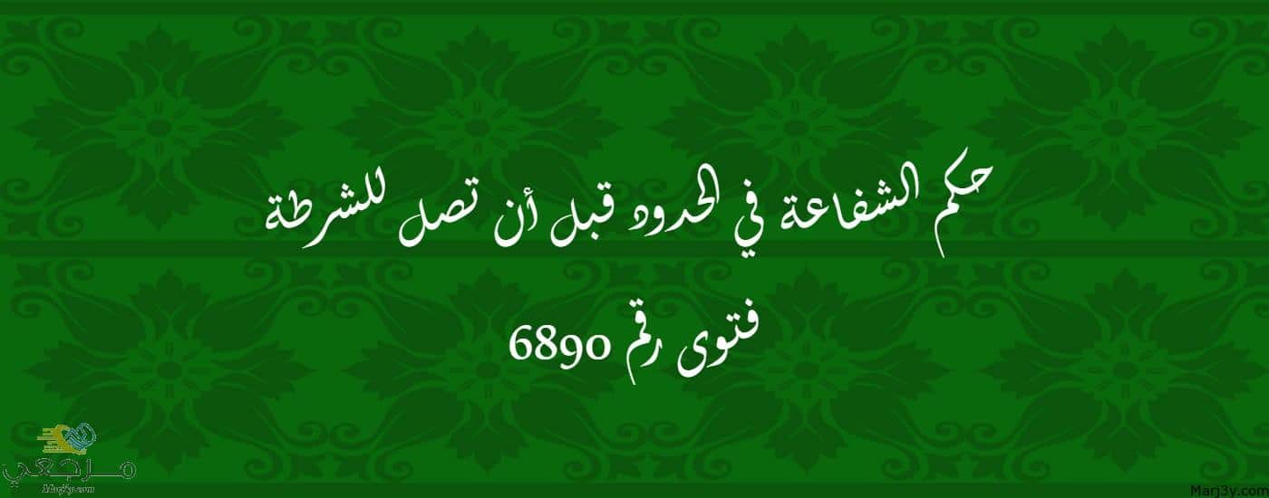 حكم الشفاعة في الحدود قبل أن تصل للشرطة