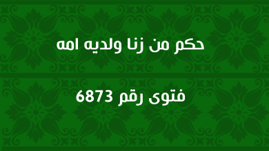 حكم من زنا ولديه امه