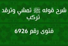 شرح قوله ﷺ تمشي وترقد تركب