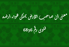 معنى أن صاحب الأرض يملك هواء أرضه