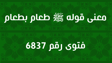 معنى قوله ﷺ طعام بطعام