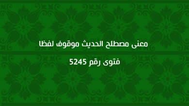 معنى مصطلح الحديث موقوف لفظا