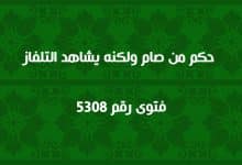 حكم من صام ولكنه يشاهد التلفاز 