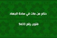 حكم من مات في ساحة الجهاد