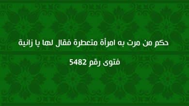 حكم من مرت به امرأة متعطرة فقال لها يا زانية