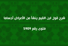 شرح قول ابن القيم ينشأ من الأعراض أجساما