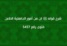 شرح قوله ﷺ ان من أمور الجاهلية الطعن