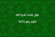 قول شاءت قدرة الله