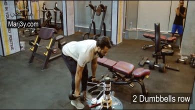 تمرين سحب بالدامبل زوجي 2 Dumbbells Row