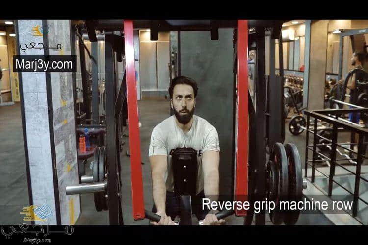 تمرين سحب ظهر ماسكة مقلوبة Reverse Grip Machine Row