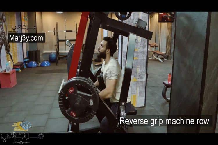 تمرين سحب ظهر ماسكة مقلوبة Reverse Grip Machine Row