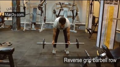 تمرين بار ظهر ماسكة مقلوبة Reverse Grip Barbell Row