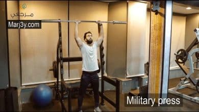 تمرين بار كتف Military press