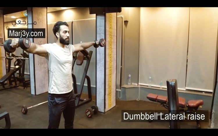 تمرين رفرفة جانبي بالدامبل Dumbbell lateral raise