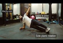 بلانك جانبي مع الدوران Side Plank rotation