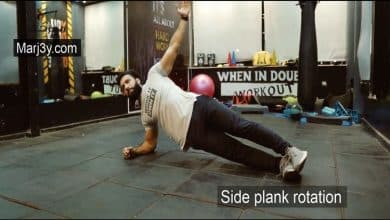 بلانك جانبي مع الدوران Side Plank rotation