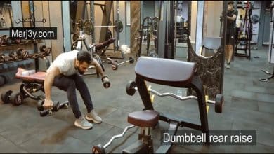 تمرين كتف خلفي جالس بالدامبل Dumbell rear raise