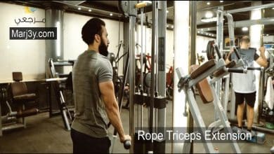 تراي باستخدام الحبل Rope triceps extension