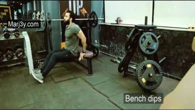 تمرين بنش دبس Bench Dips