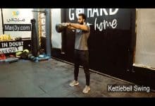 تمرين مرجحة الكيتل بيل kettlebell swing